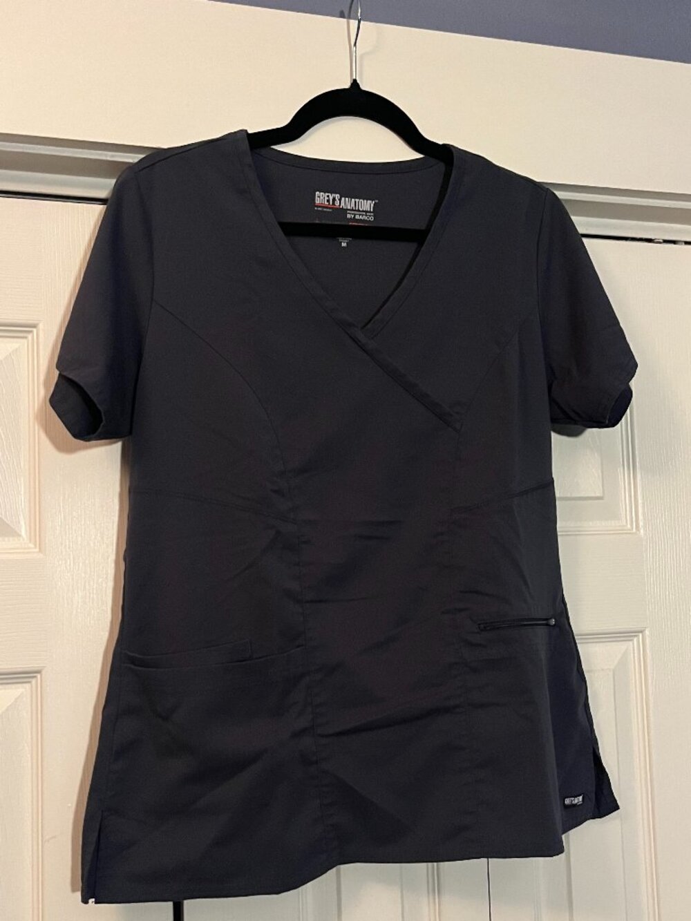 Grey's Anatomy by Barco GRST001 Kim Princess Medium Steel Scrub Top